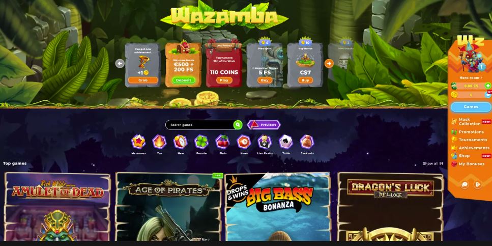 Les jeux wazamba casino