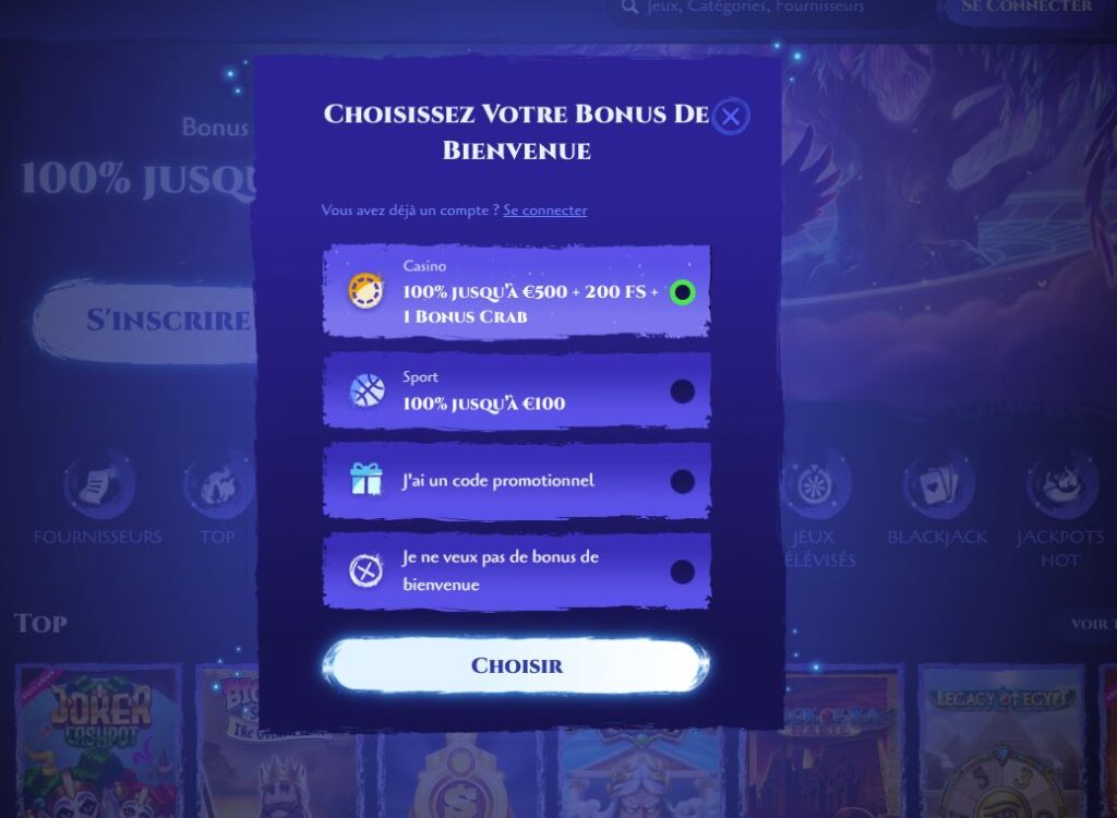 CASINO SPINIGHT BONUS