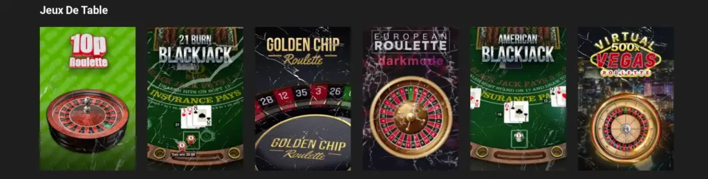 casinoly jeux de tables