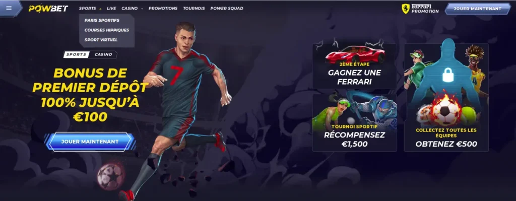 powbet page accueil